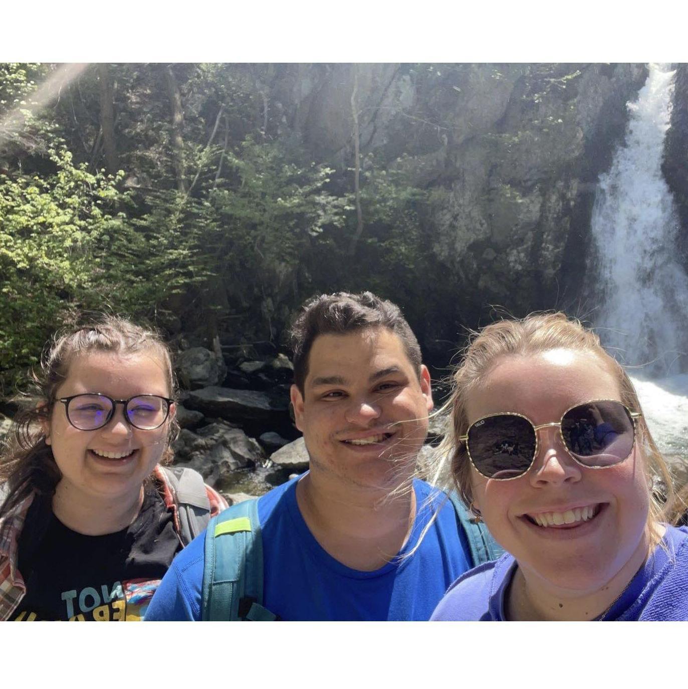 Caitlin, Tyler, & Carol chasing waterfalls