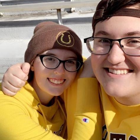 Our first WMU football game as college students, when Lake still couldn't tell you what a first down is. Waldo Stadium, October 2022.
