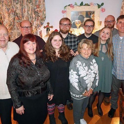 With Ryan's family at Christmas 2017