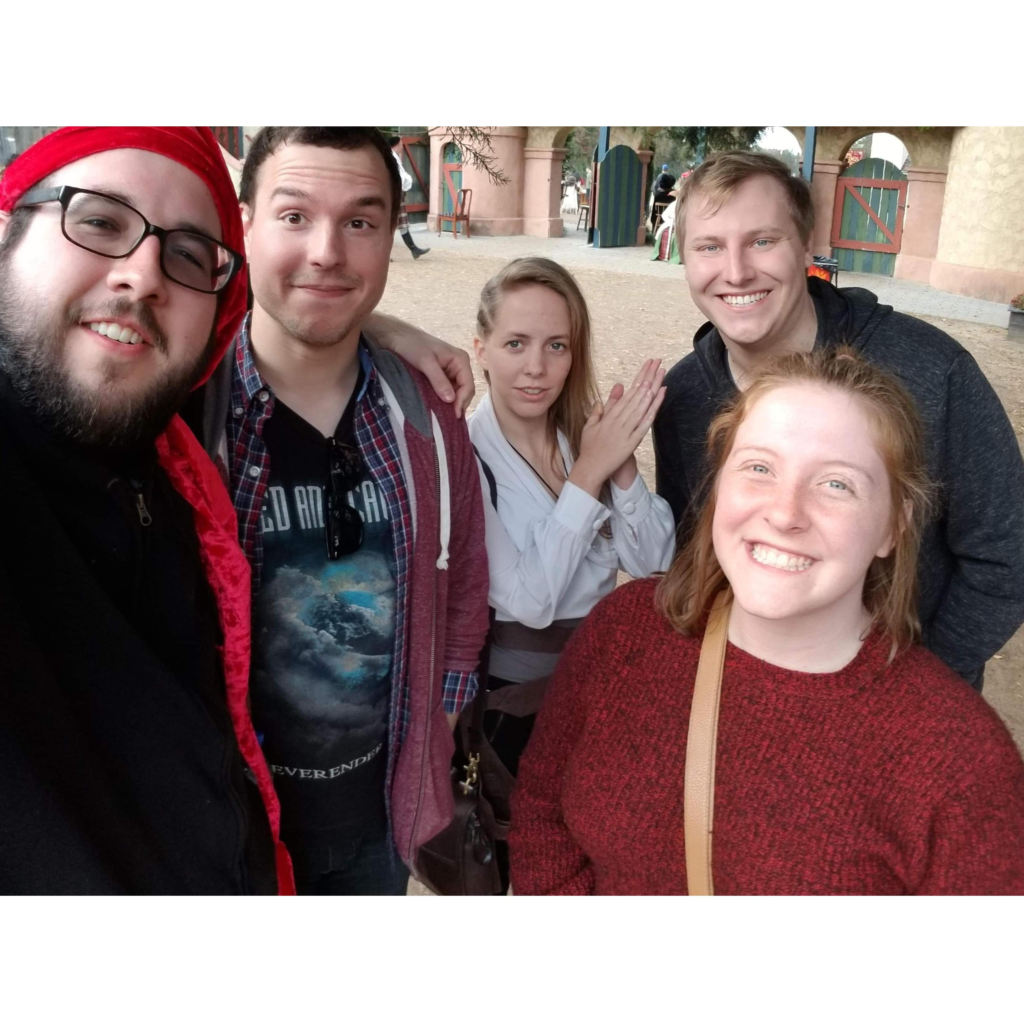 More photos of us hanging out with our friends. This was also taken at the renaissance festival