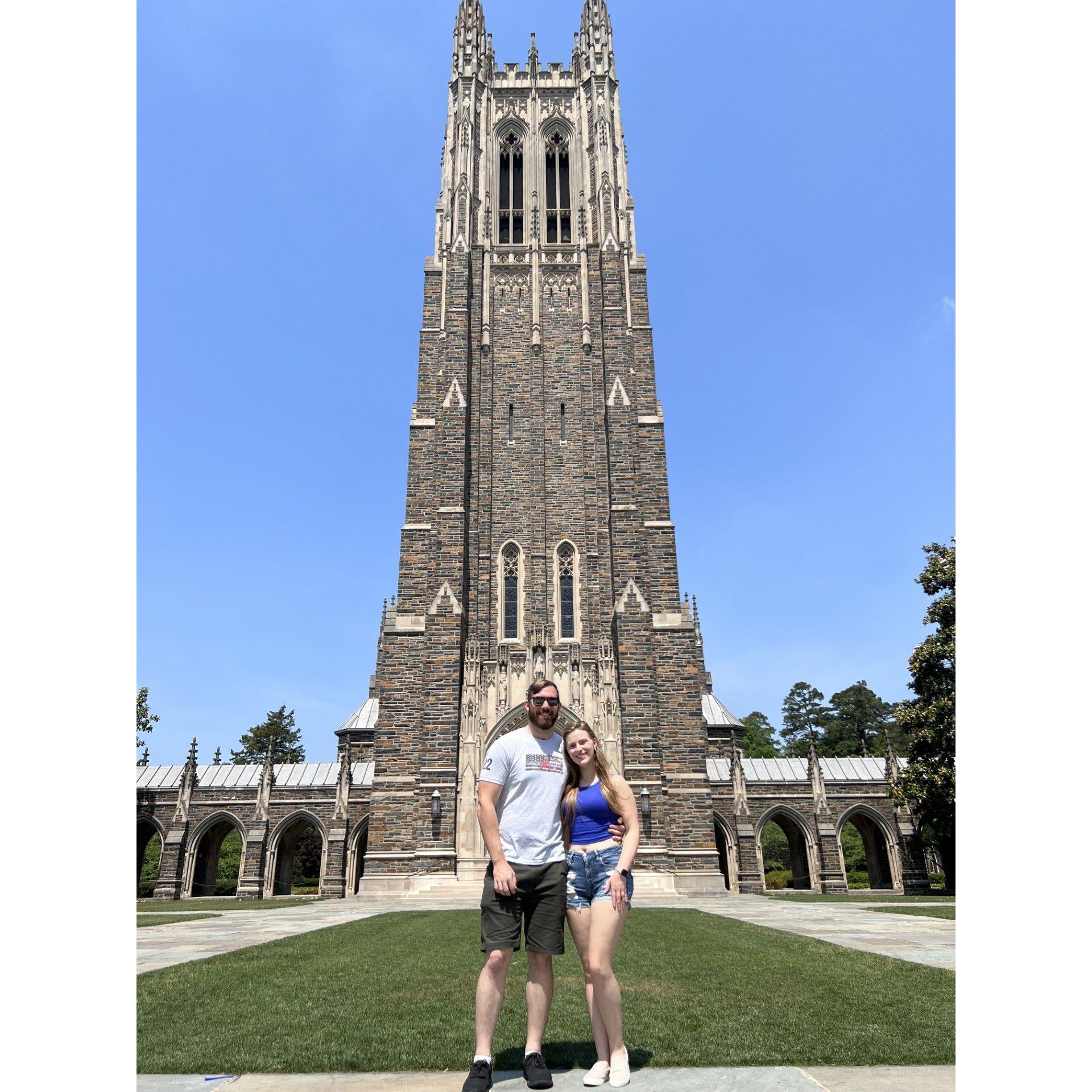 Bringing Christian back to Erin's college roots. Go Blue Devils!!