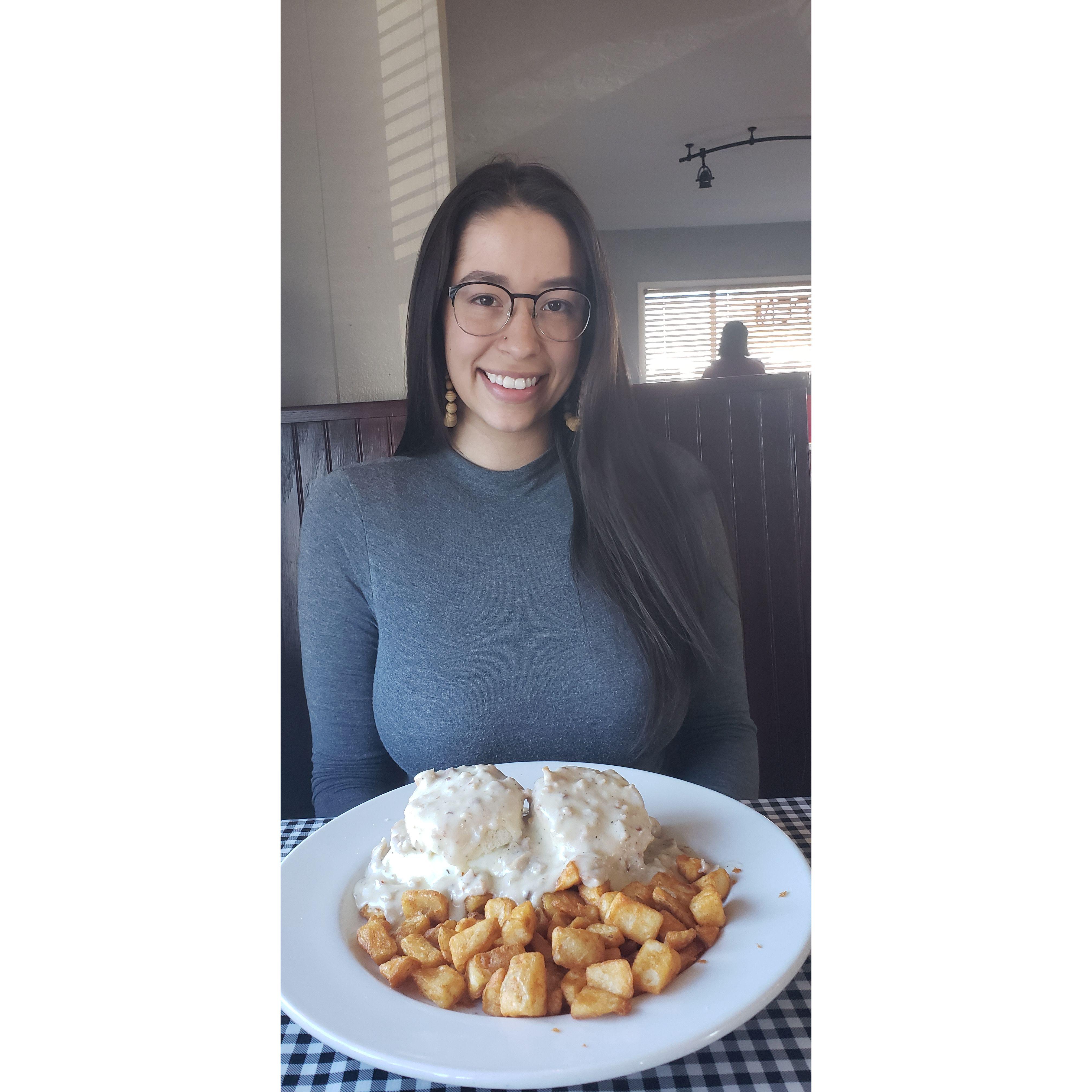 Our very first date at Grand Avenue Grill in Eagle, CO.