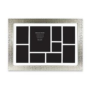 9-Photo Collage Picture Frame in Silver Tile Finish
