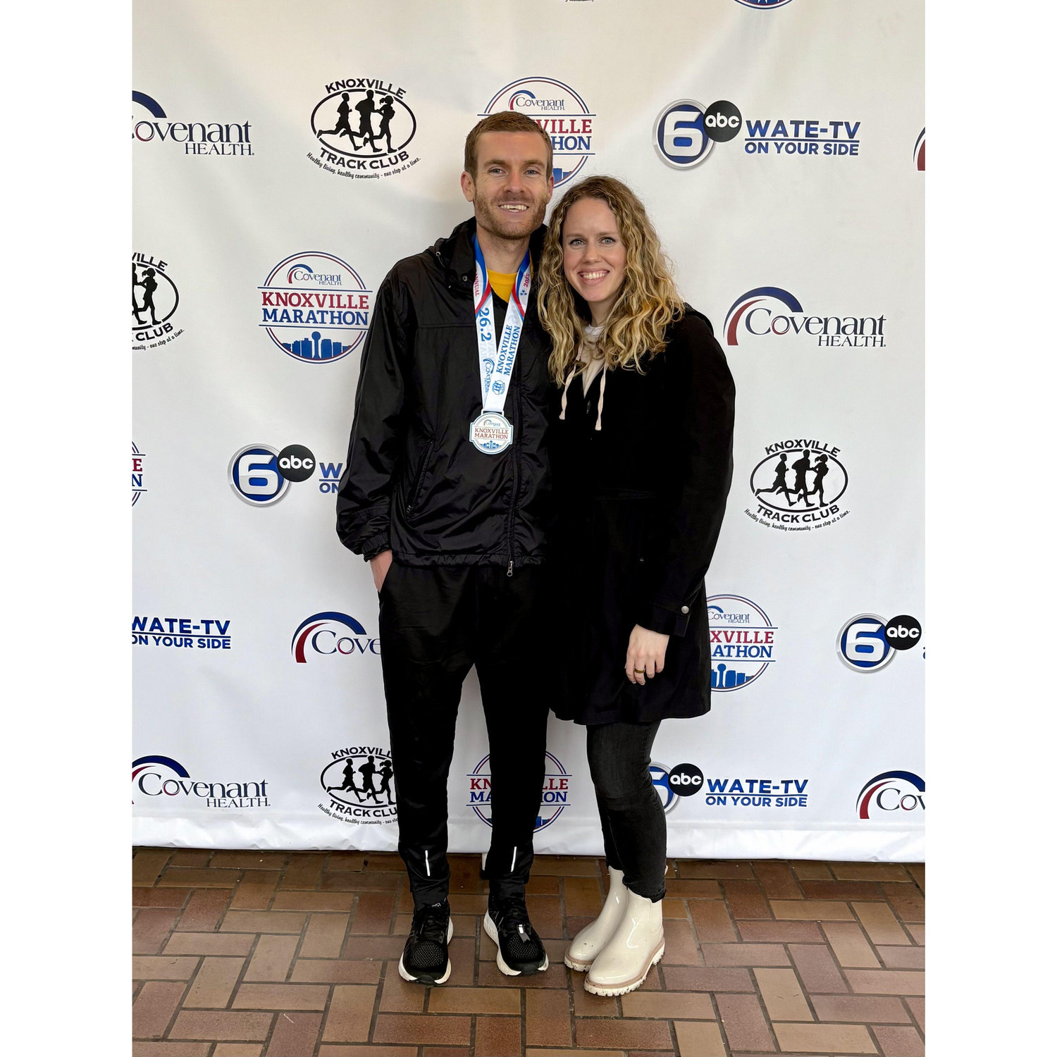 April 2025: Adam completed his second Knoxville Marathon! (we first said "I love you" later this day)