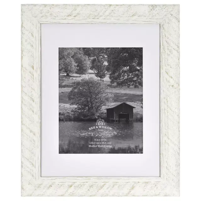Bee & Willow™ Home 8-Inch x 10-Inch Matted Wood Picture Frame in White