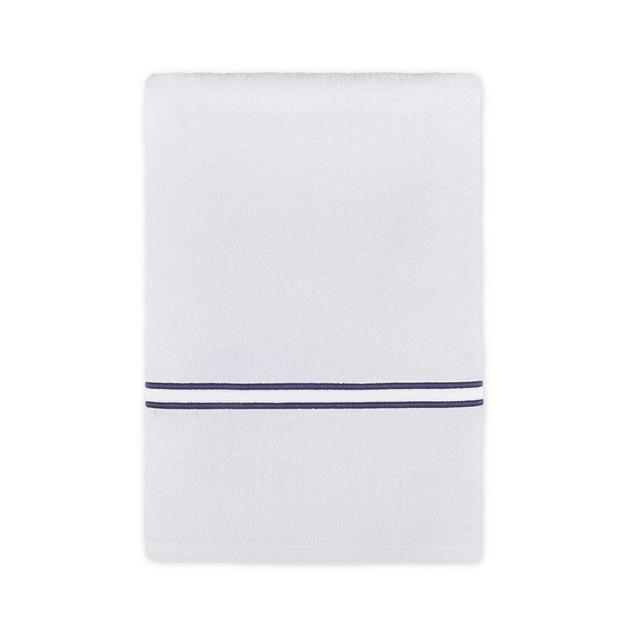 Wamsutta® Classic Turkish Cotton Embroidered Bath Towel in White/Navy