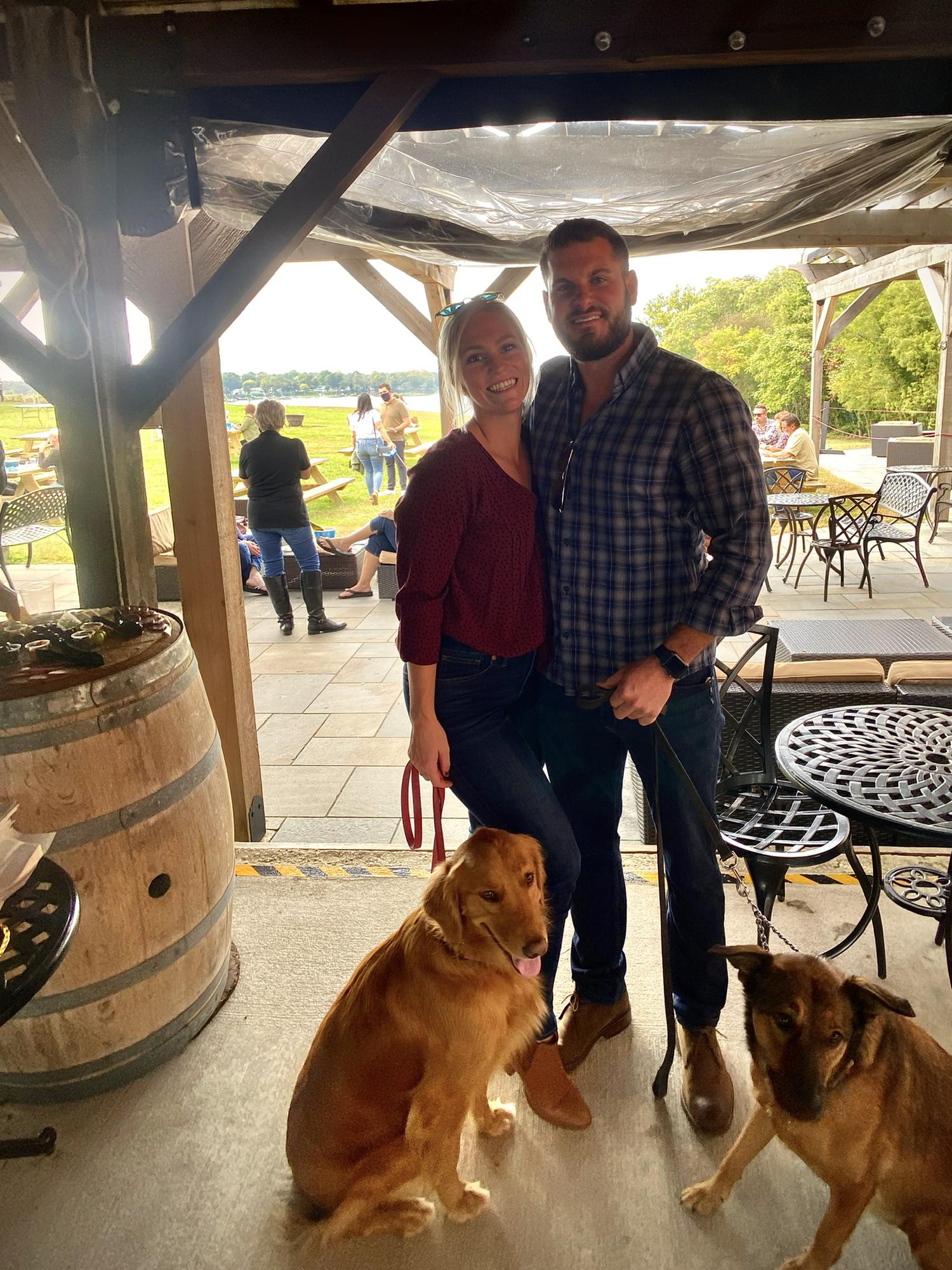 At Chateau Bu De (our venue) for some family wine tasting! This is where our families met for the first time.