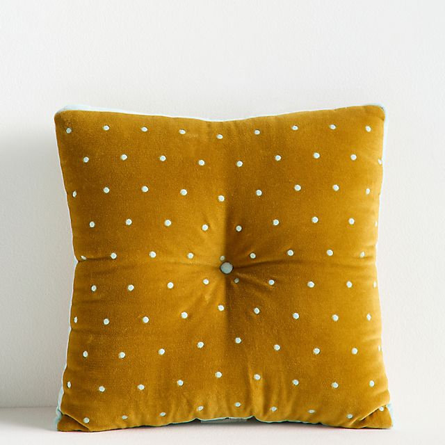 Trova Velvet Polka Dot Pillow