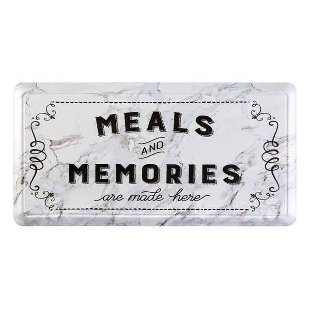 Cat Cora 39" x 19" Meals & Memories Printed Embossed Gentle Step Kitchen Mat