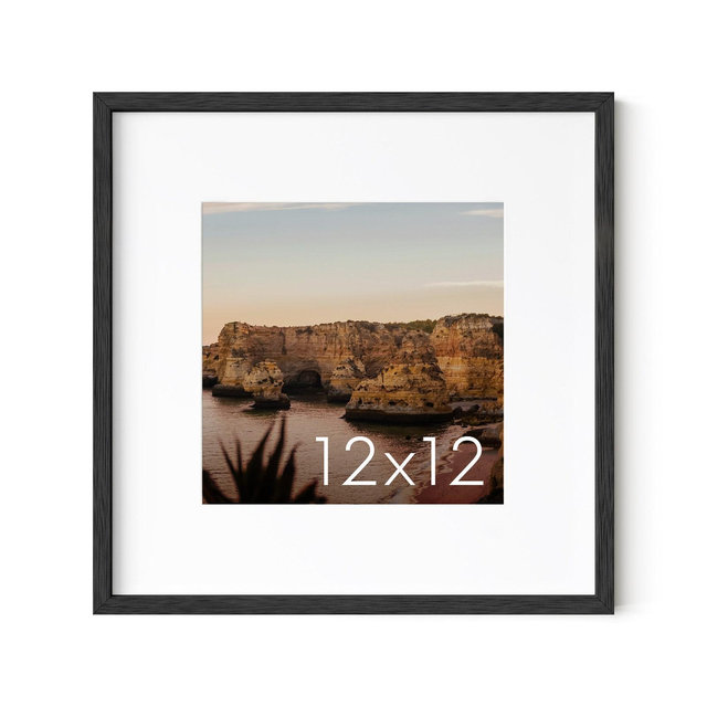 Haus and Hues 12x12 Picture Frame - Square Picture Frame 12x12 Black Frames for Gallery Wall, 12 x 12 Picture Frame Square Frames