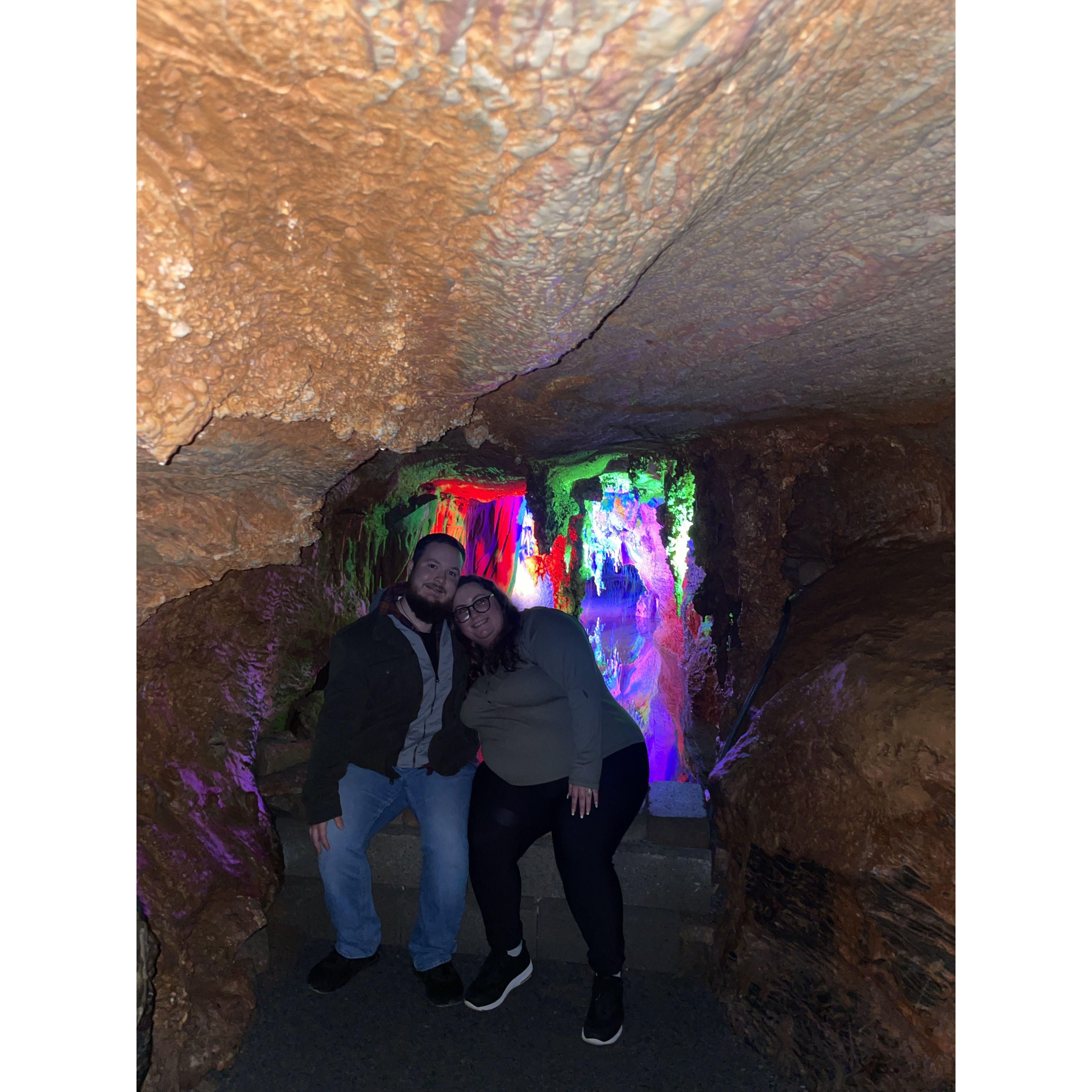 The day after our engagement. Shenandoah Caverns