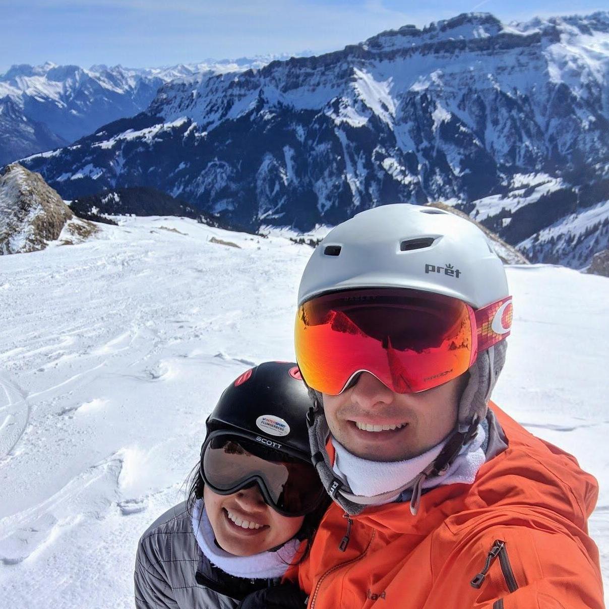 Skiing in the Alps near Zurich!