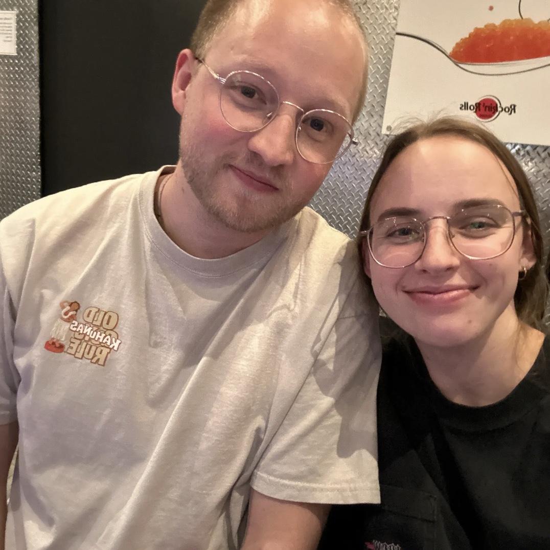 Belle and Sam both love all you can eat sushi!