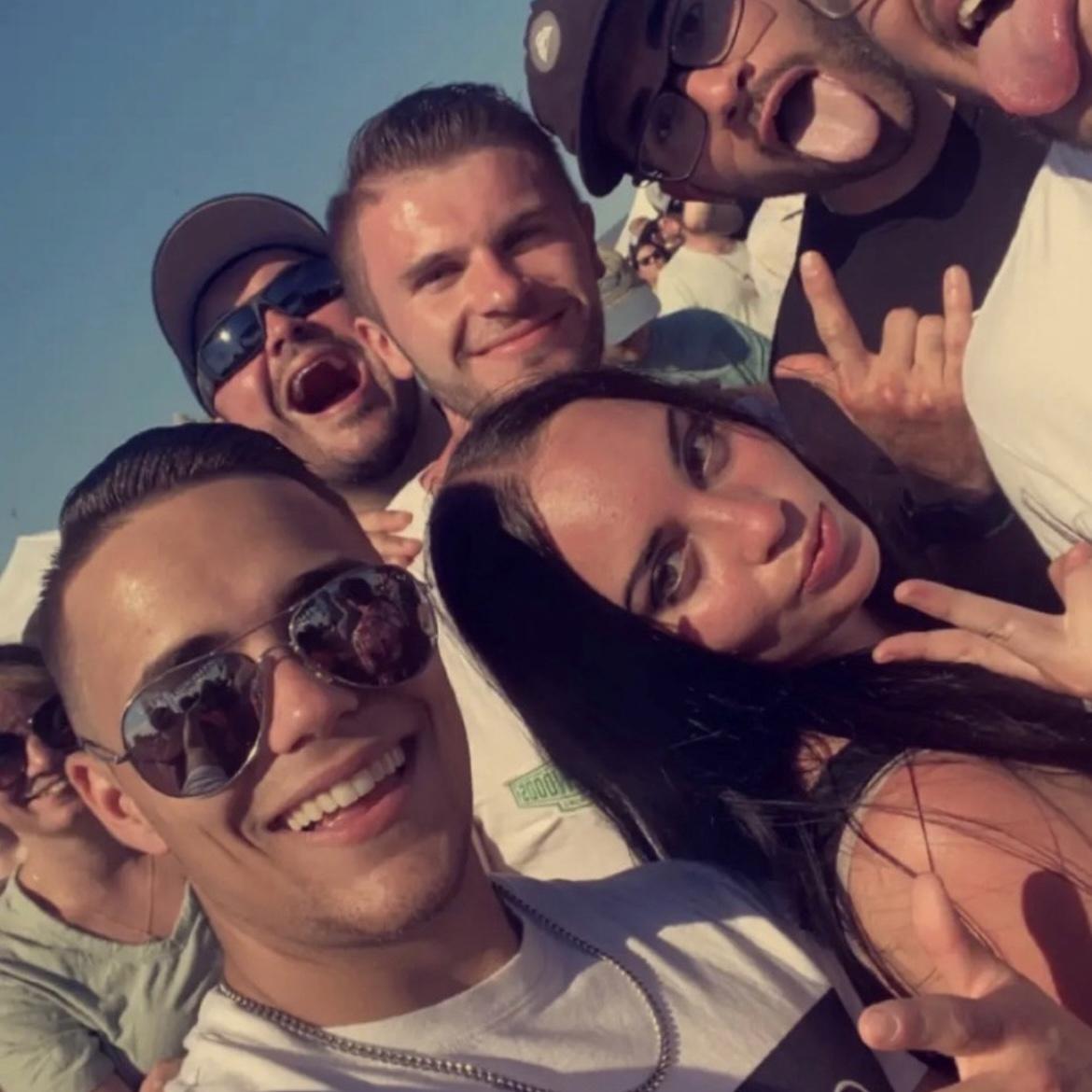 Konnor and Izabella’s first picture together with family and friends at Izabella’s first concert to see Alkaline Trio at the beer fest in Atlantic City !