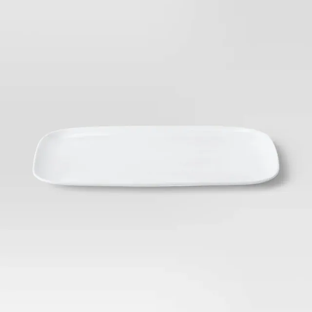 16.25" New Porcelain Rectangle Large Serve Platter - Threshold™