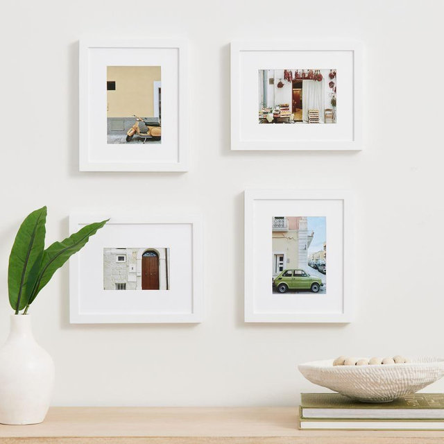 Wood Gallery Frame, 9"x11" Overall (4"x6", 5"x7" Opening) - White