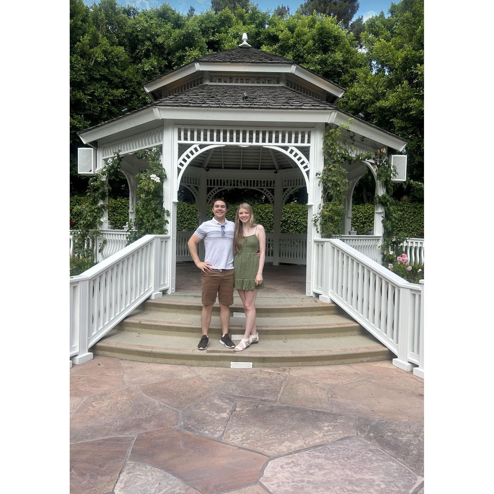 Taking a picture in the same spot we will be getting married ❤️ - August 2023