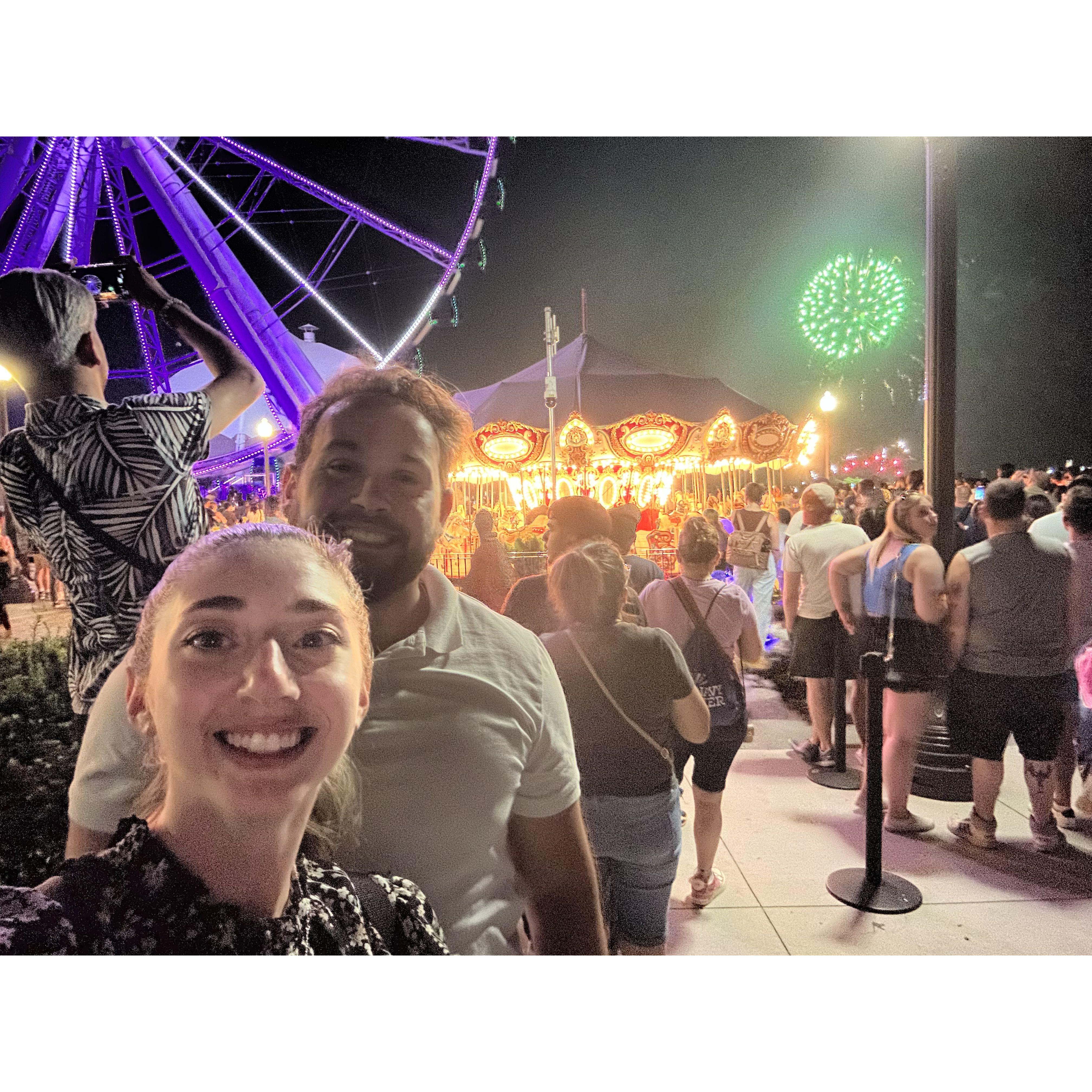 Fireworks at Navy Pier, Chicago, 5 year anniversary trip! July 2023
