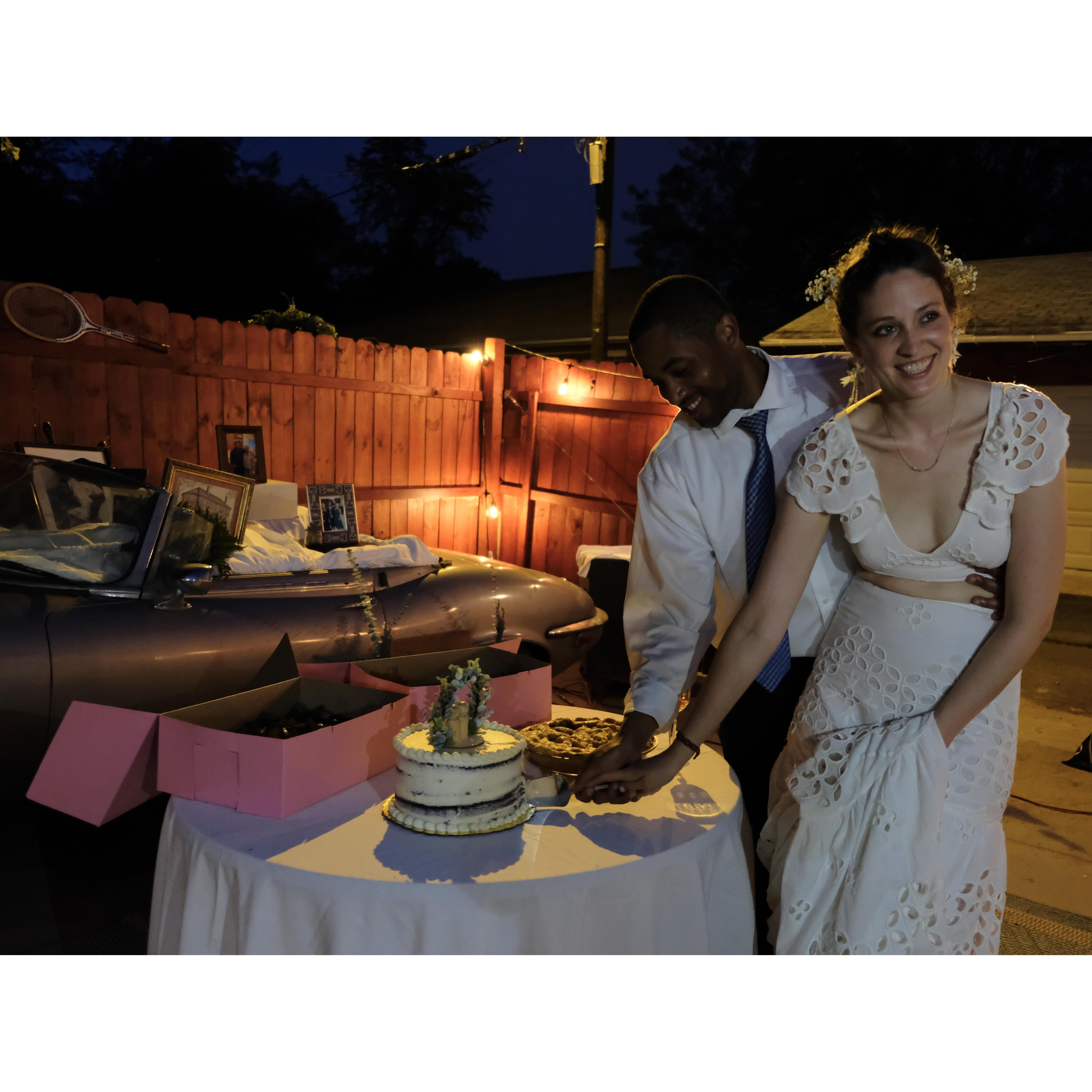 Cutting the cake!
