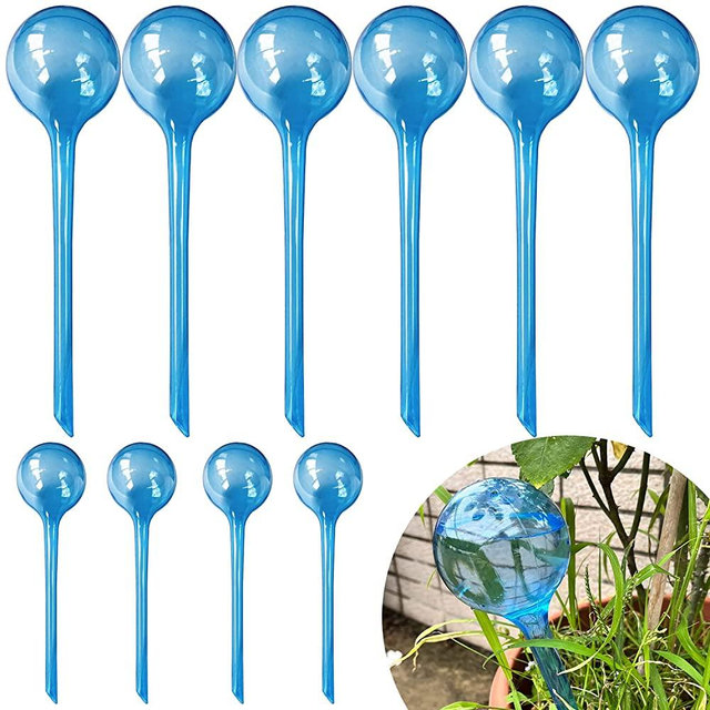 TOTYAO Plant Watering Globes, 10pcs Plastic Automatic Self Water Bulbs, Water Globe Irrigation Device Decorative for Indoor Outdoor