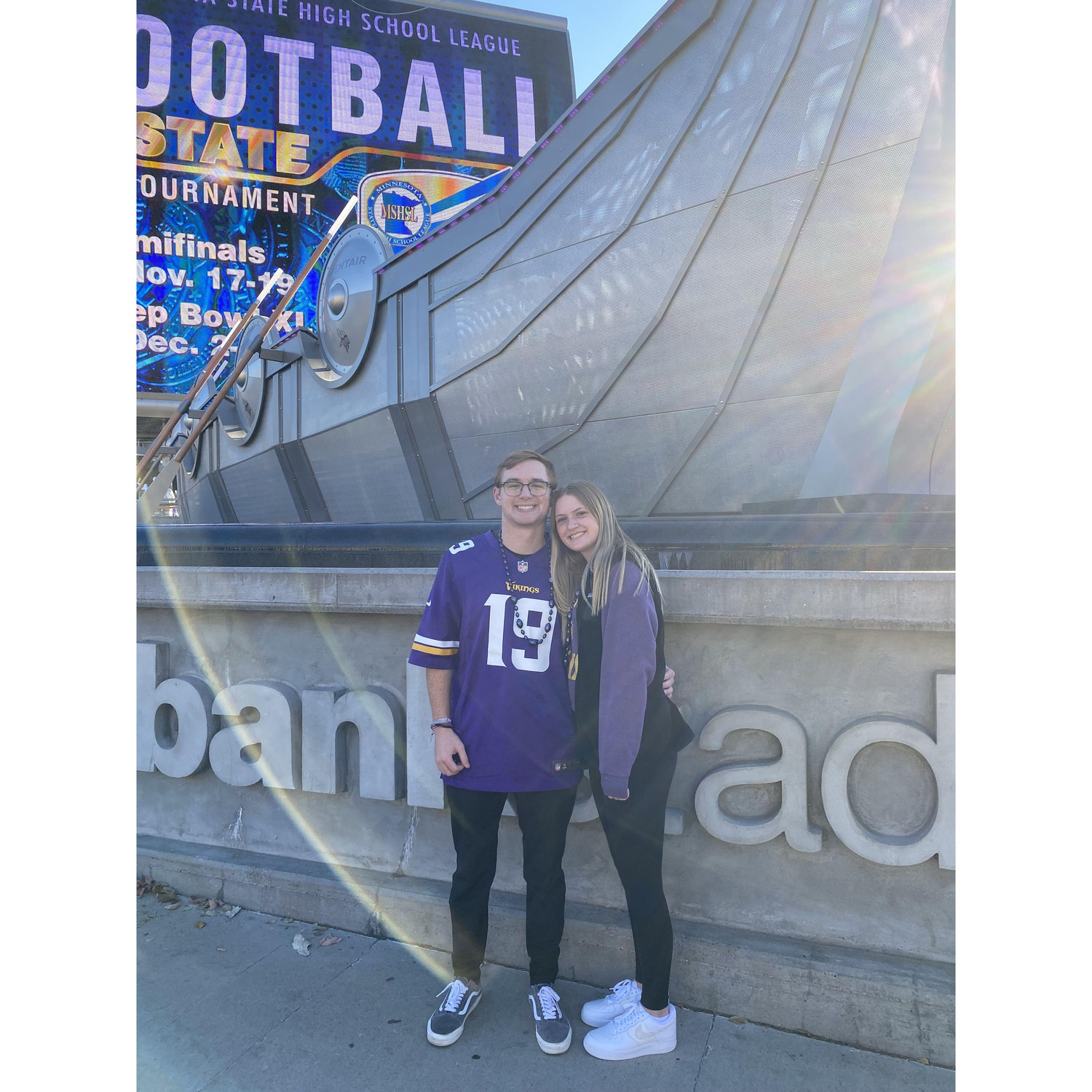 One of our many trips to see the Vikings