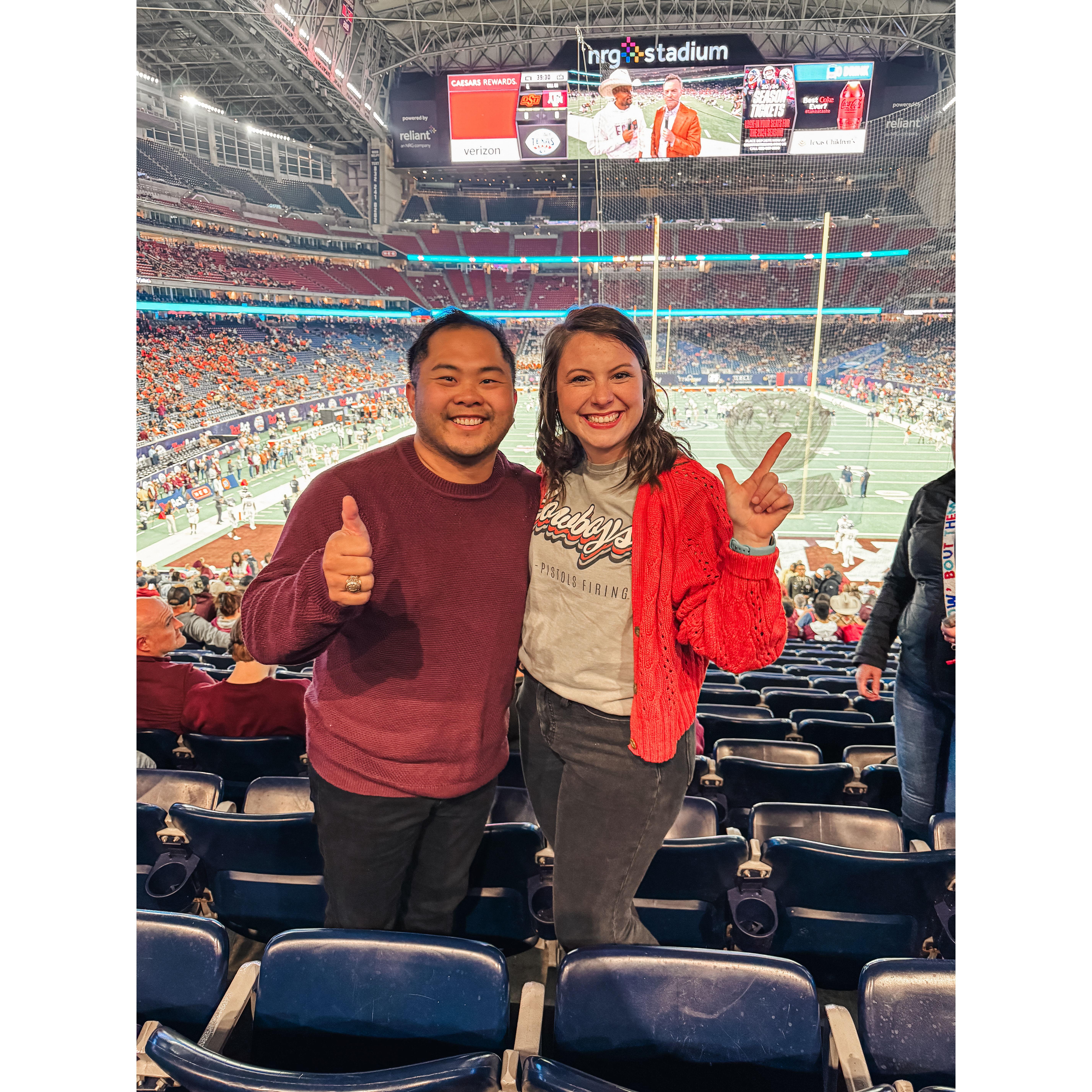 We love our teams! Karoline remains Loyal and True despite her Aggie man.