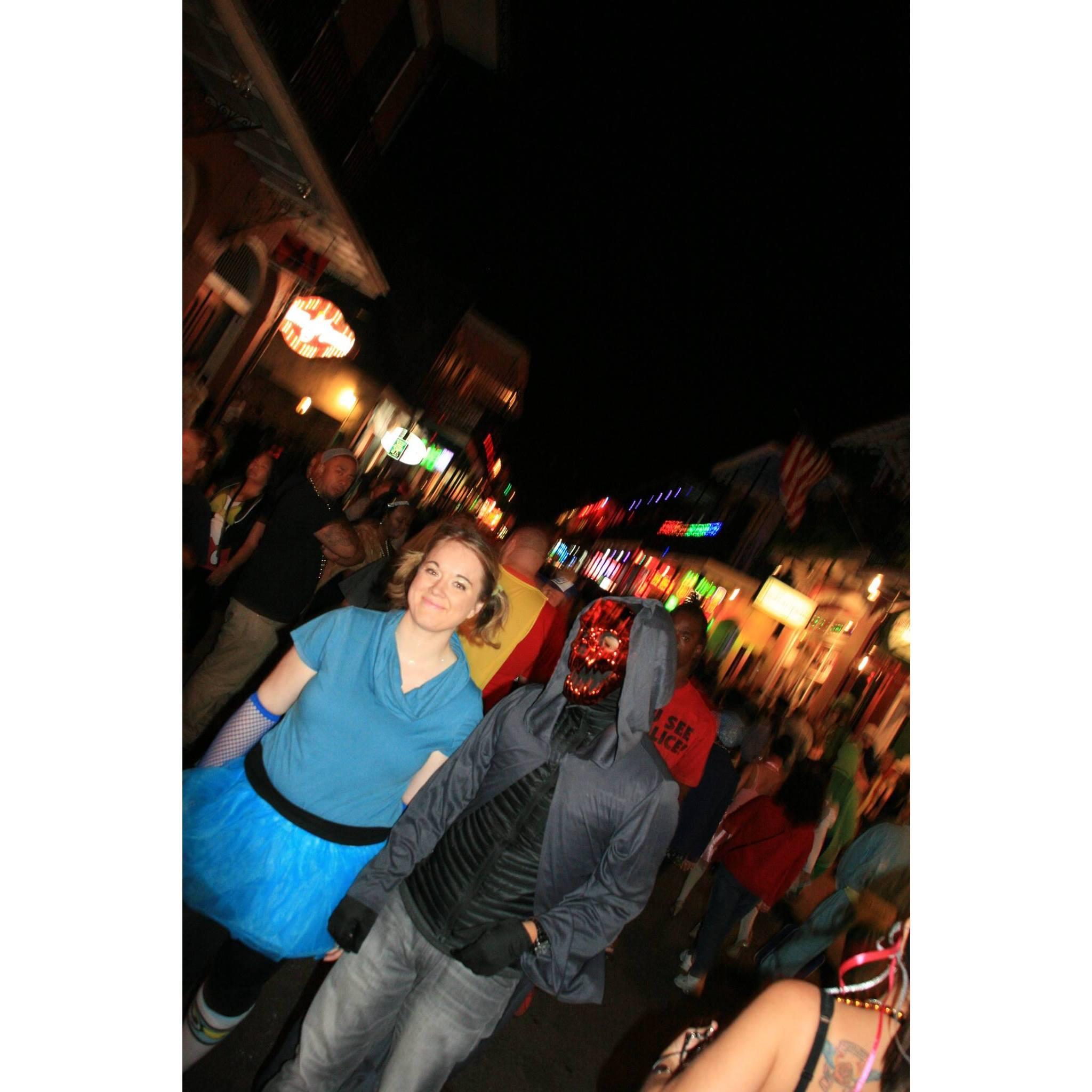 New Orleans Halloween 2014. Mit's in the mask.