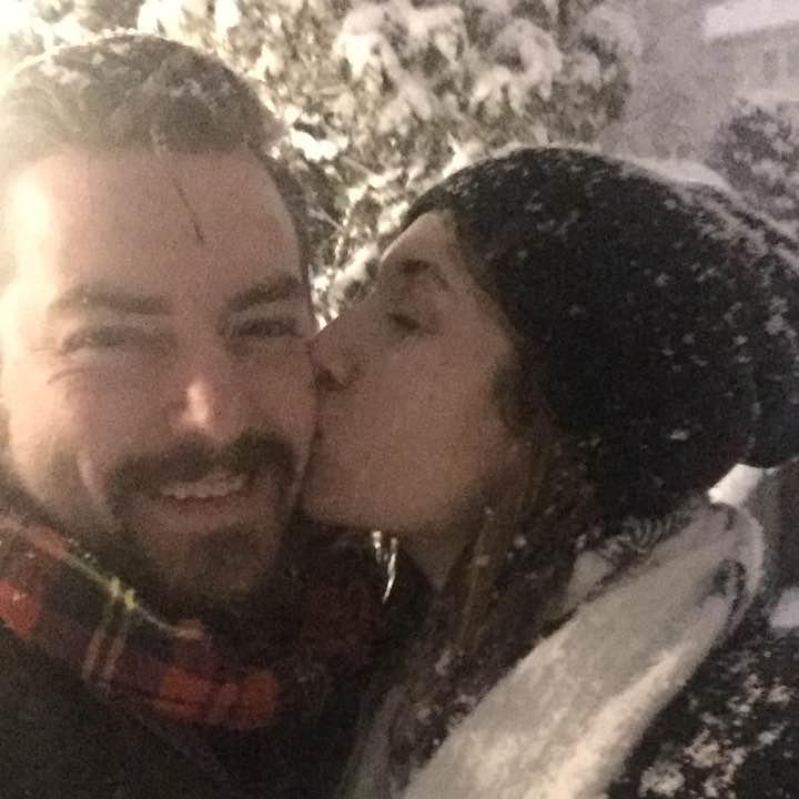 Change snowfall in Portland. We decided to go for a walk and take in the sudden change of weather