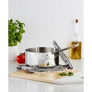 All-Clad - Stainless Steel 3 Qt. Covered Saucepan