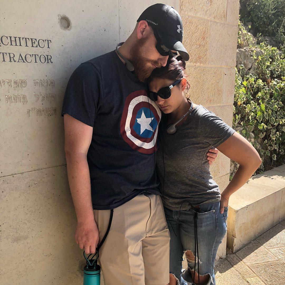 Comforting each other after Yad Vashem