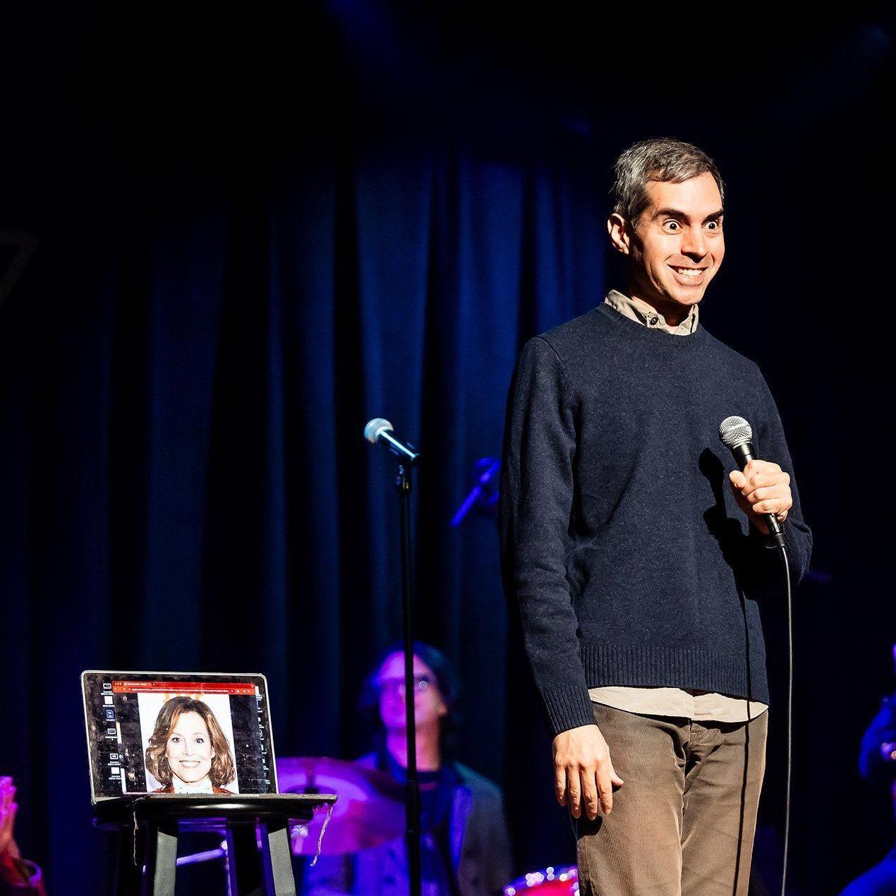 Stand-up comic Brent Weinbach, in an impression of Sigourney Weaver.