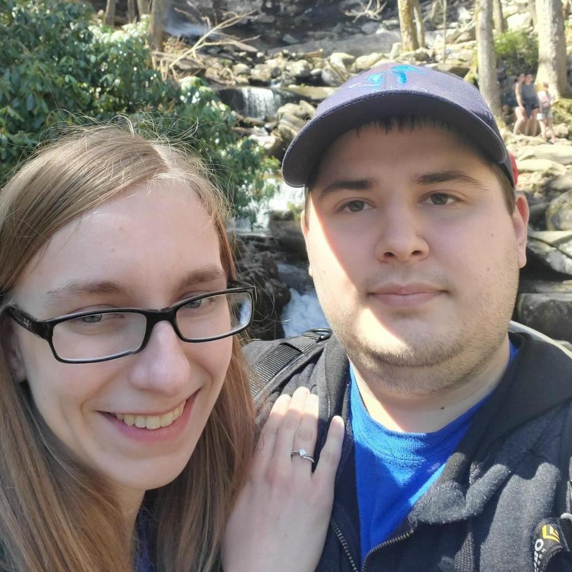 We got engaged in the Great Smoky Mountains in Tennessee.