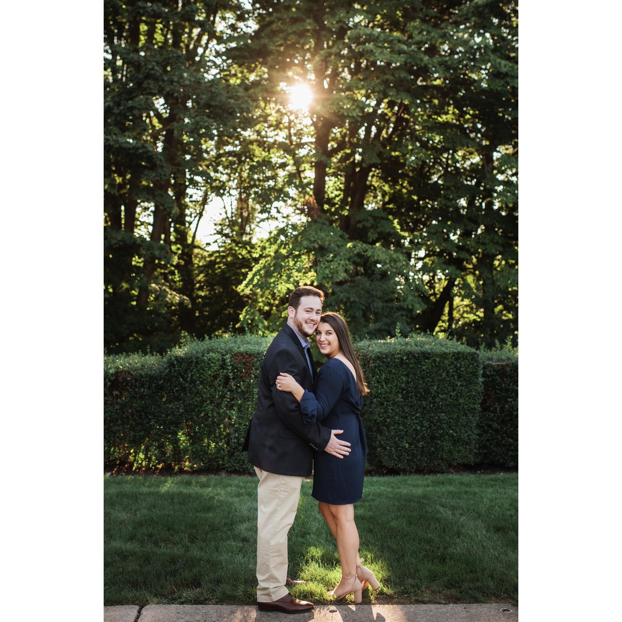 Engagement shoot at Fairfield University