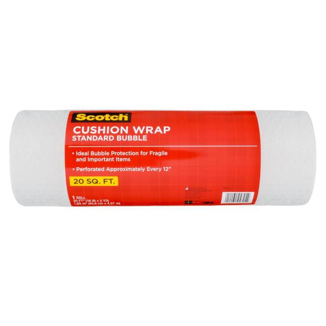 Scotch 20 sq ft 16" x 15' Cushion Bubble Wrap Perforated Clear