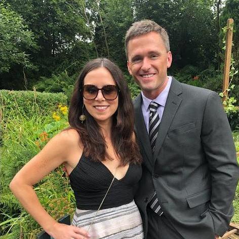 Celebrating our friends' wedding in the English countryside.