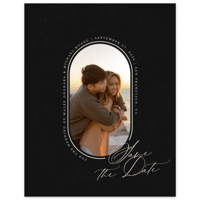 Black Elegant Wedding Digital Save the Date - St Lucia Photo