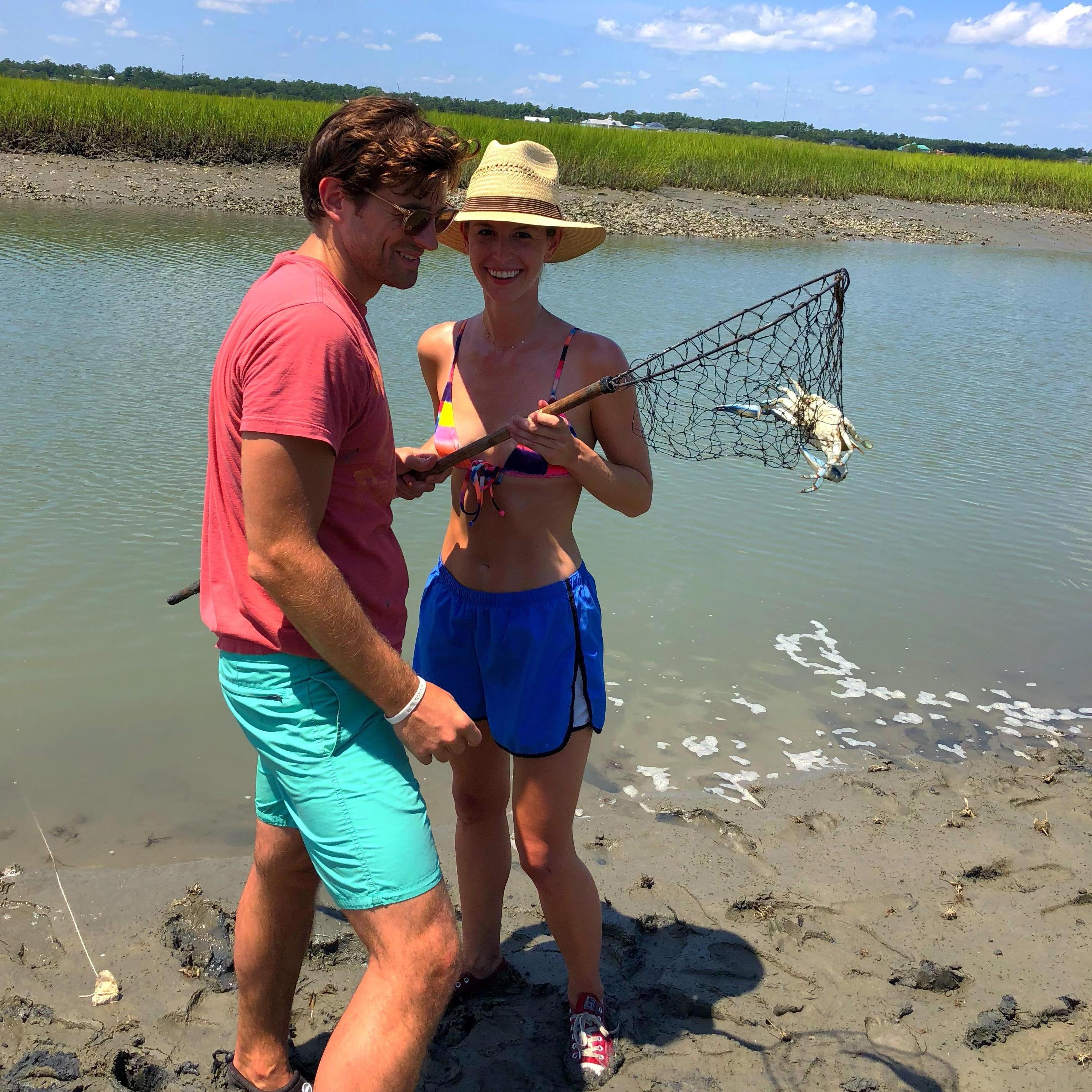 Crabbing at Garden City Beach, SC