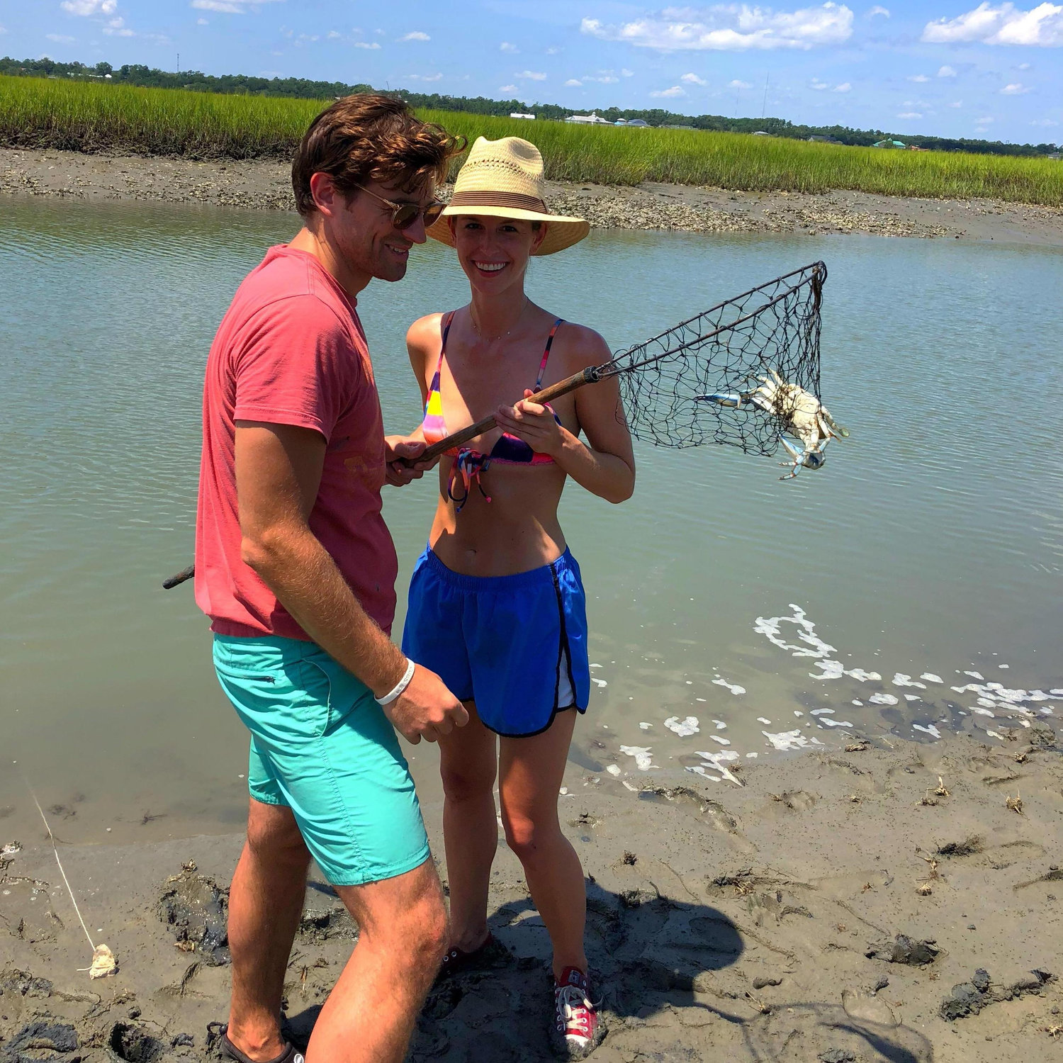 Crabbing at Garden City Beach, SC