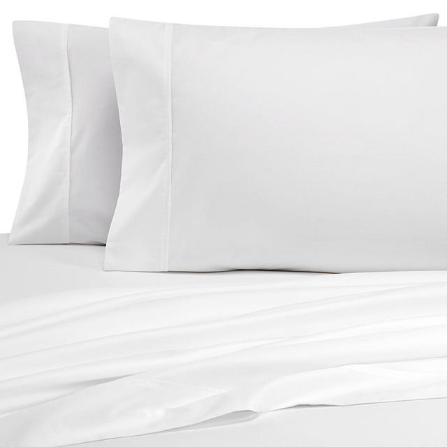 Heartland® HomeGrown™ 325-Thread-Count Cotton Percale Queen Flat Sheet in White