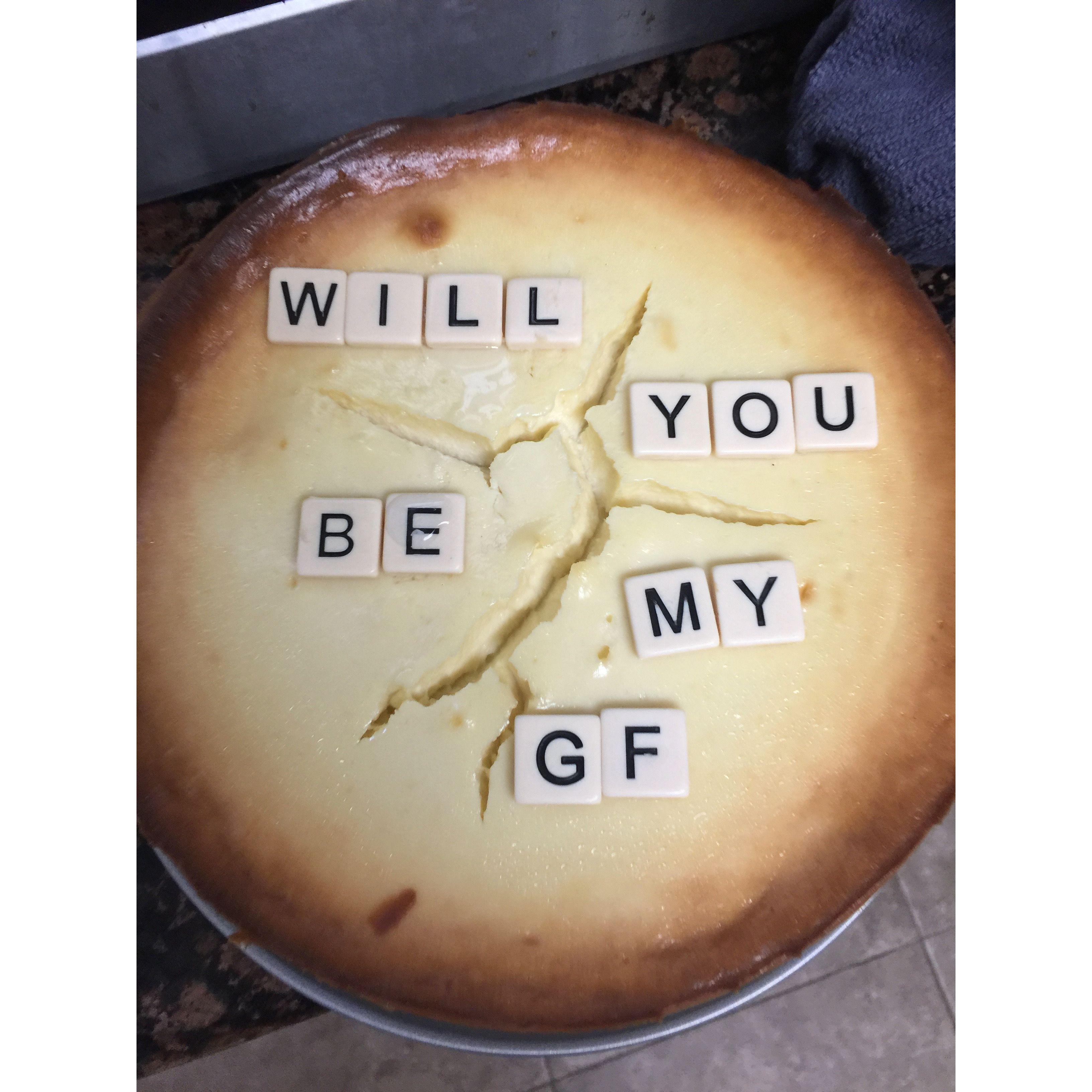 Homemade cheesecake and the start of our relationship, 11/2/2018