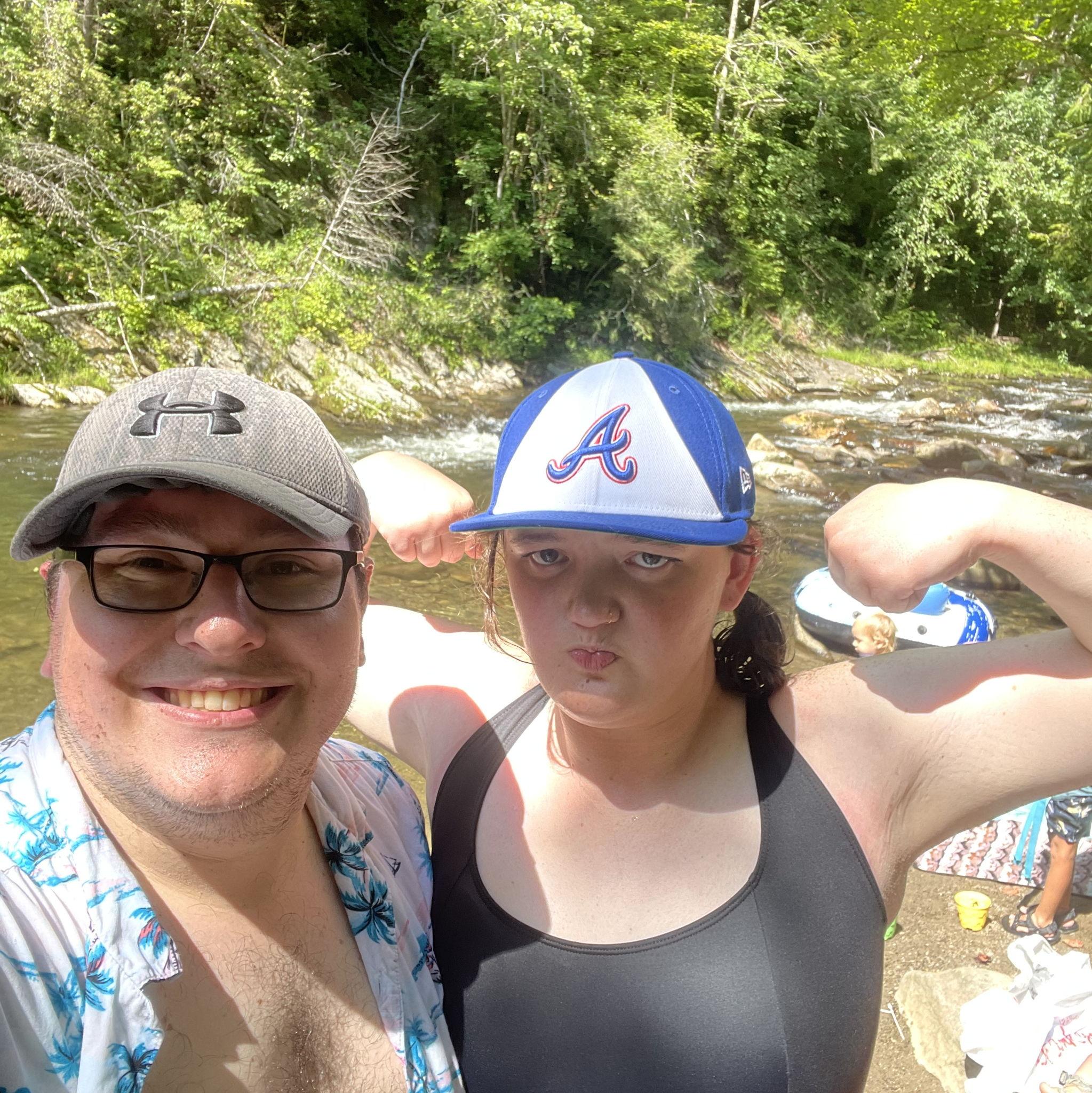 We call this photo "Brains & Brawns"...can you guess who is who?