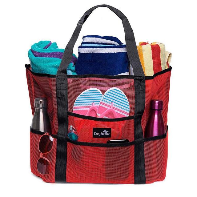 Dejaroo Mesh Beach Bag - Lightweight Tote Bag For Toys & Vacation Essentials