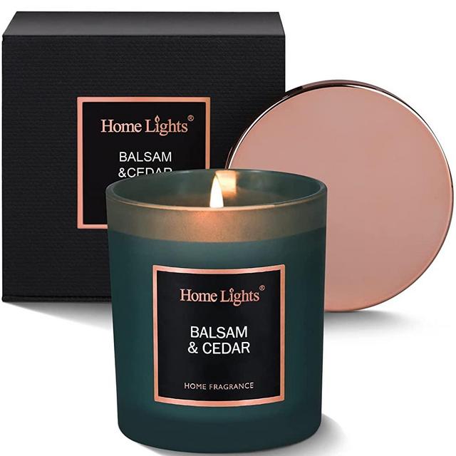 Scented Soy Candles, 35 Hours Burn Time, Natural Soy Wax, Home Fragrance Decor Gift for Women & Men, Balsam & Cedar, 7.19 oz
