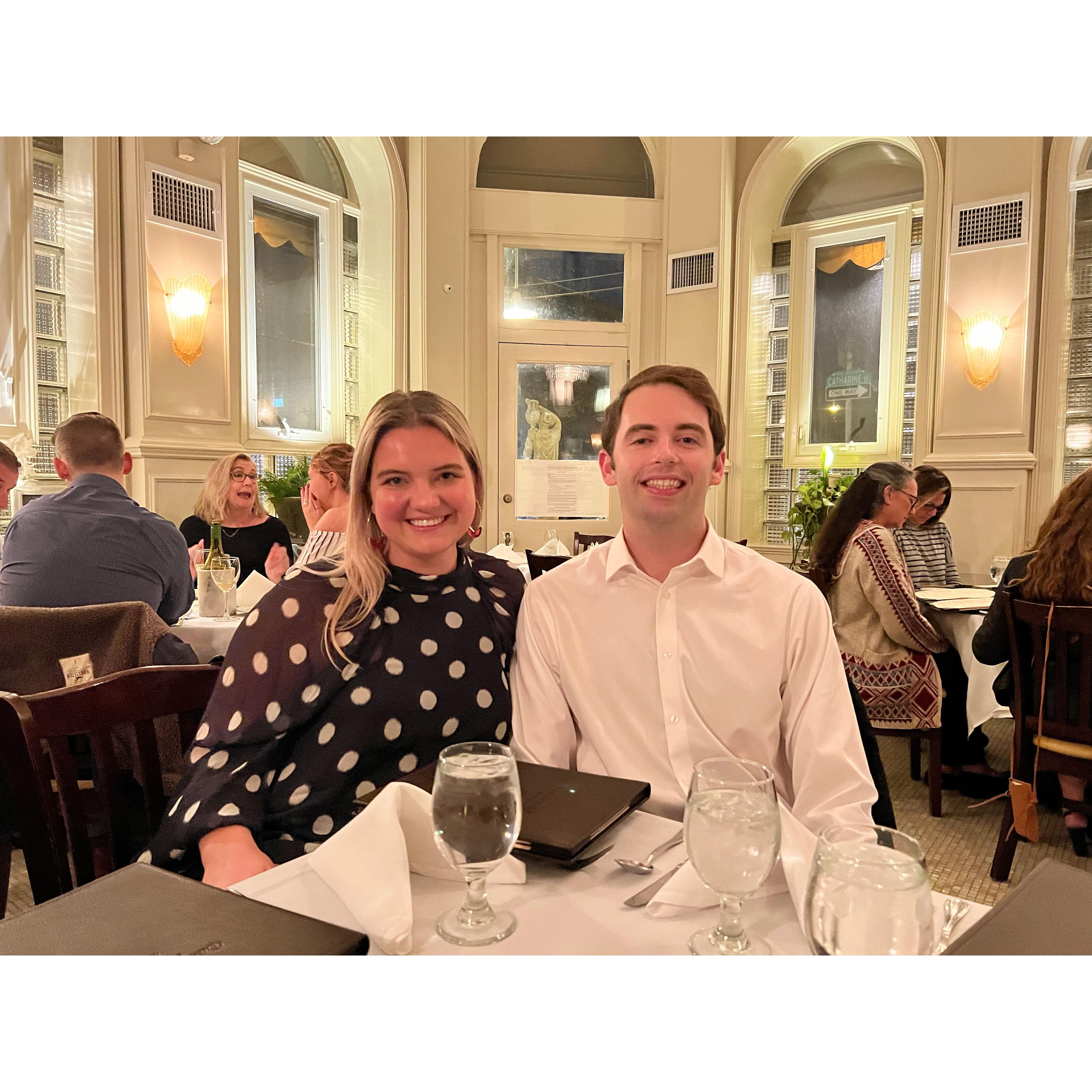 Celebrating our engagement.