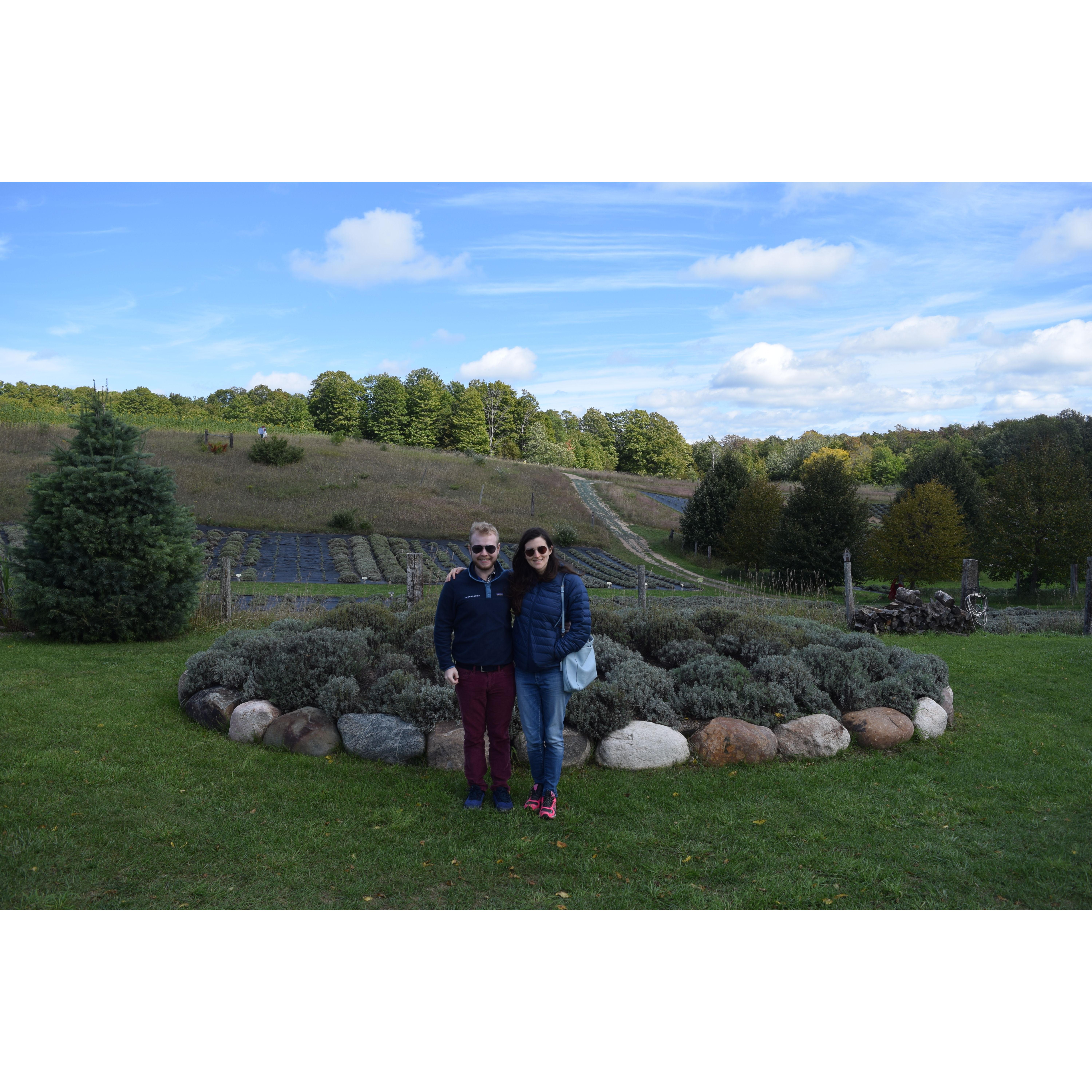 The lavender farm, a few hours before we first said I love you