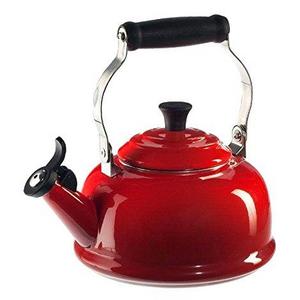 Le Creuset of America - Le Creuset Enamel-on-Steel Whistling 1-4/5-Quart Teakettle, Cerise (Cherry Red)