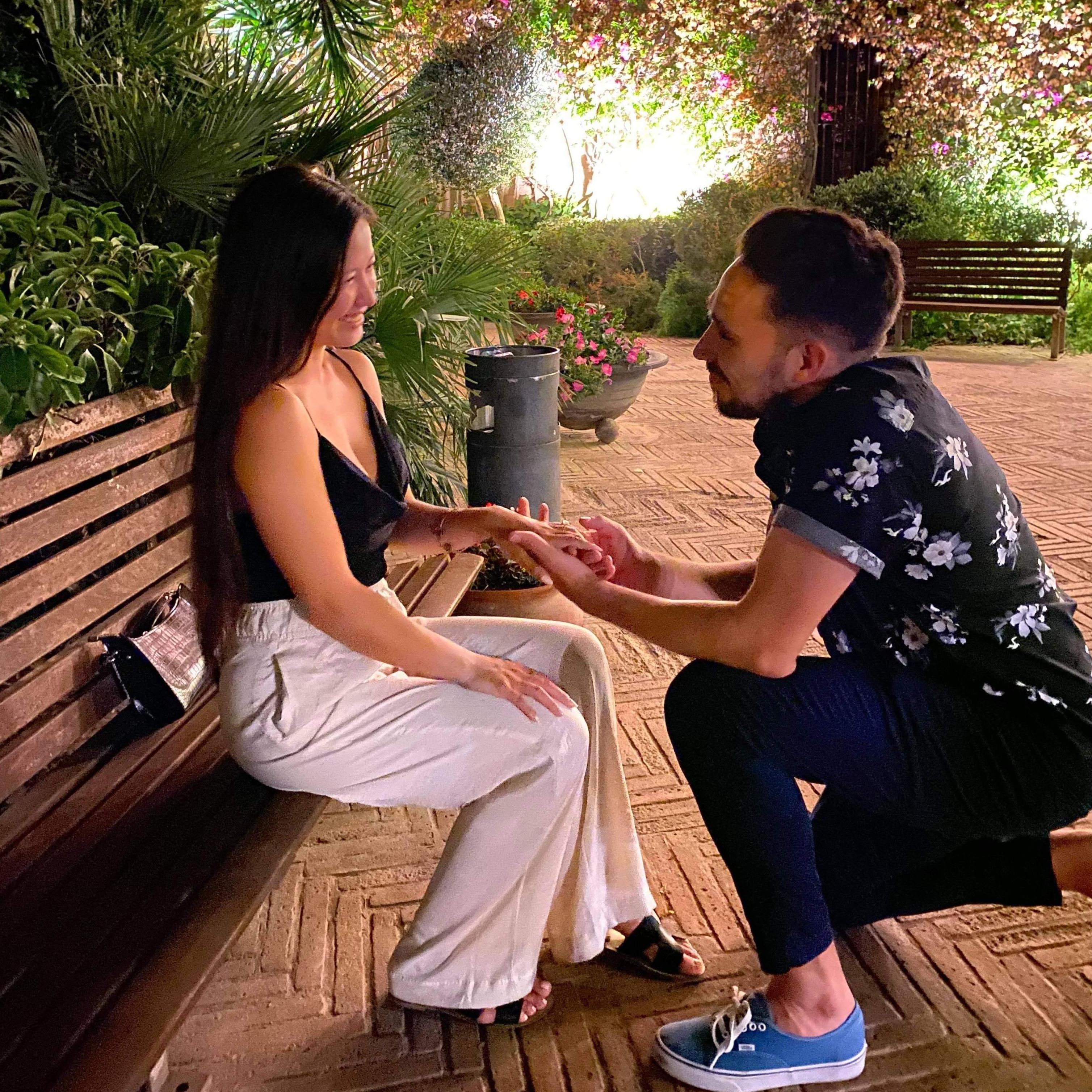 Right after I talked about how good things keep happening as I say yes to more things and he said, "speaking of saying yes..." and got on one knee!