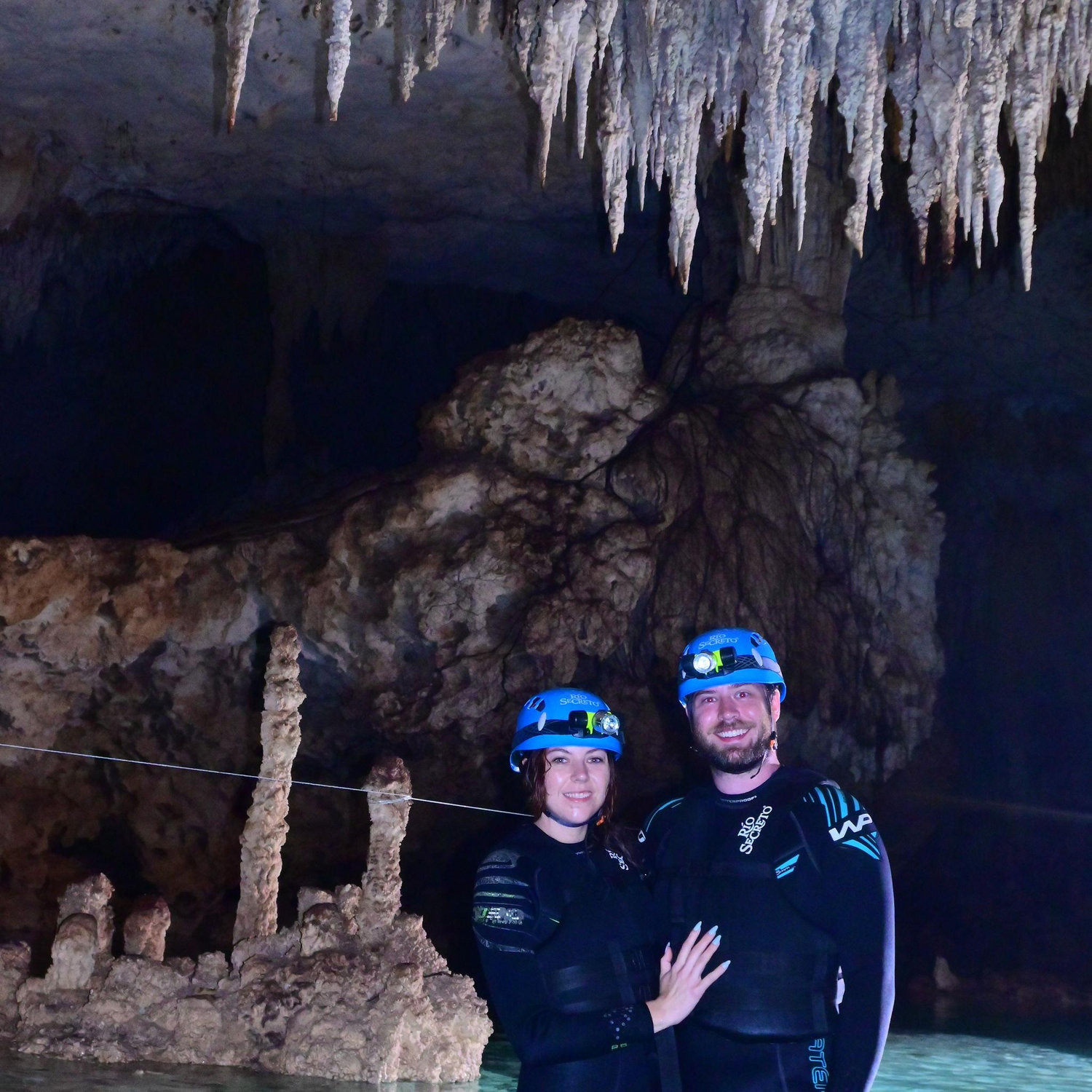 fighting bats while exploring mexican cenotes