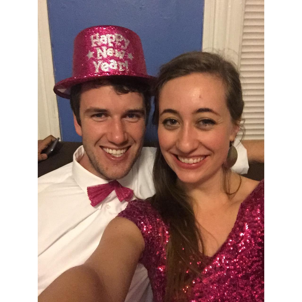 Look at us being all matchy-matchy. We rang in 2016 together in Boston!