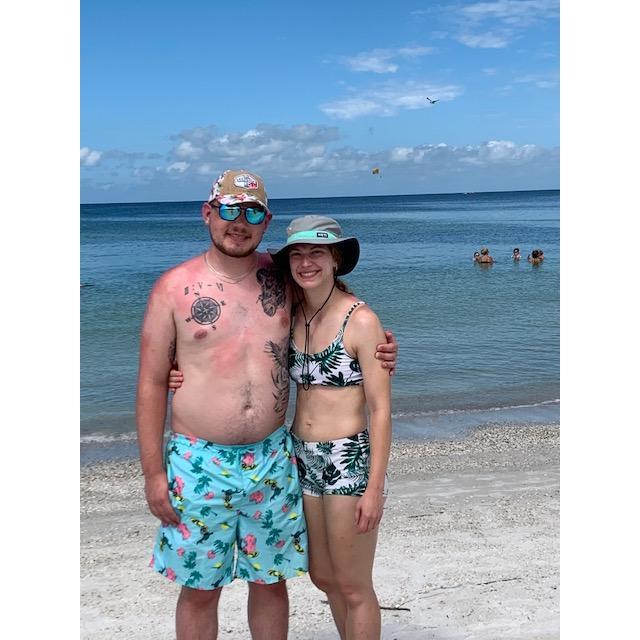 From a lack of sunscreen knowledge
-Trip to Florida, Malachi met the Fam!-